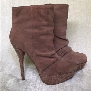 BAKERS Suede Mauve Booties
